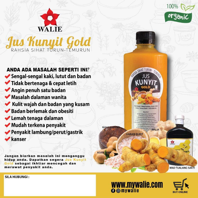Jus Kunyit Gold – Turmeric concentrate juice