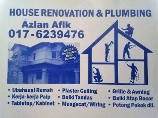 plumbing dan renovation 0176239476 azlan afik lembah keramat
