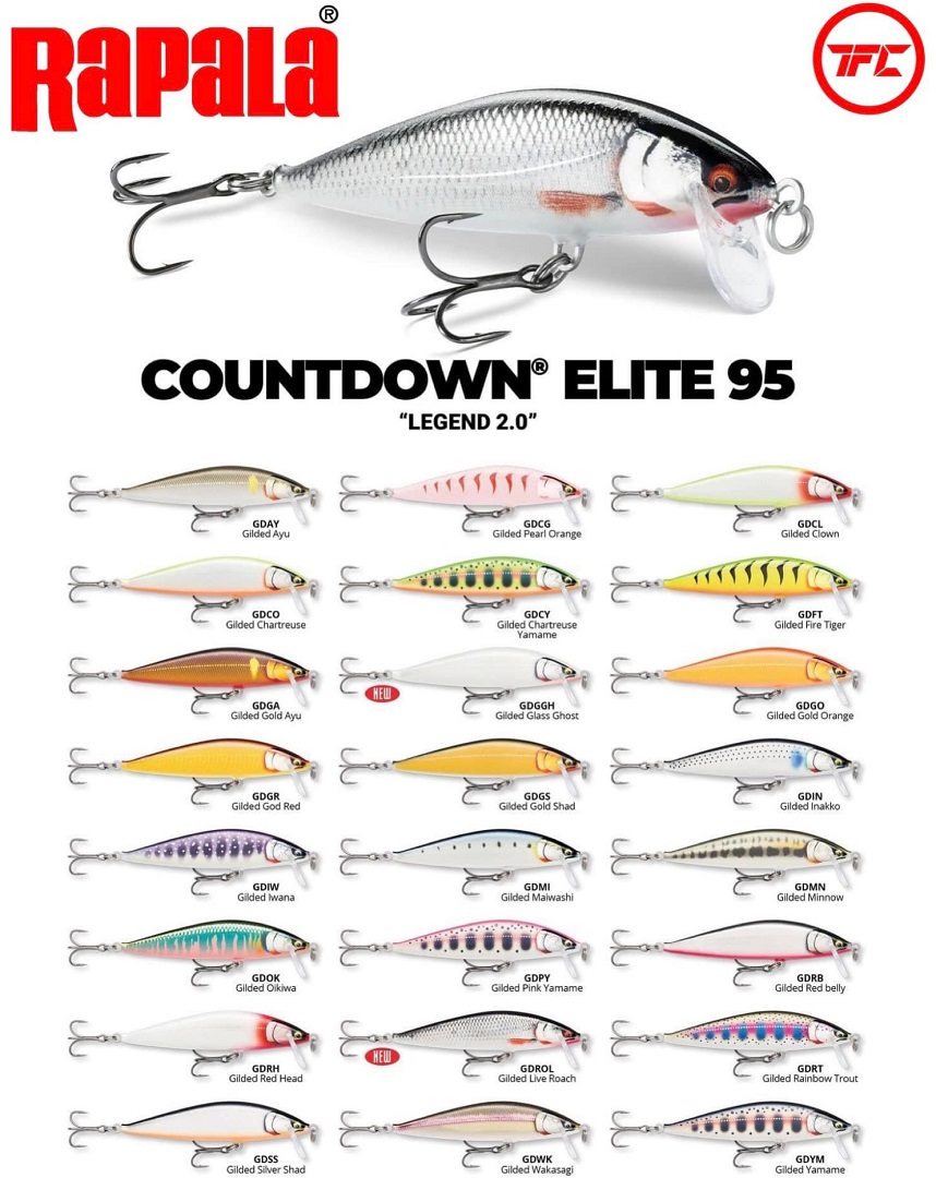 RAPALA Countdown Elite 95 CDE95 Legend 2.0 Fishing Lure