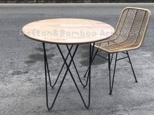 Rattan+Metal Dining Chair