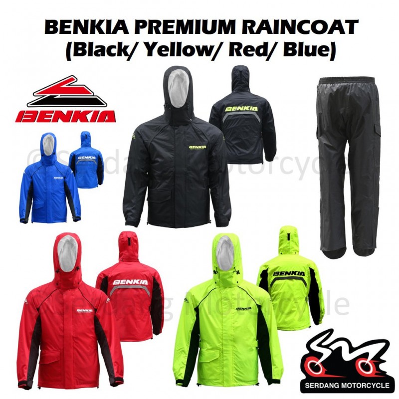 BENKIA Premium Raincoat Rain Coat Rainsuit Baju Hujan Motorcycle Bike Bicycle Outdoor Waterproof Jaket Hujan