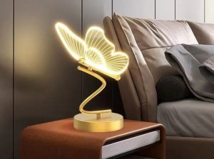 TABLE LAMP LAMPU MEJA MODERN SIMPLE ACRYLIC BUTTERFLY LED 3000K 8134