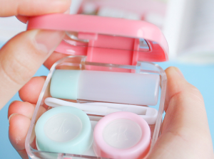 Cute cartoon contact lenses case set