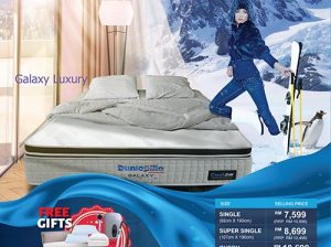 Dunlopillo – Galaxy Luxury CoolSilk Mattress, Anti Static, Cool as Ice, Smooth as Silk, The Smart Cooling System