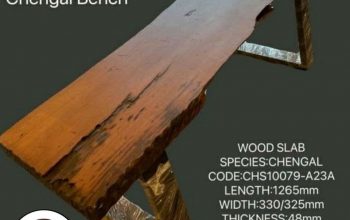 Solid Wood Bench – Chengal Rustic Bench
