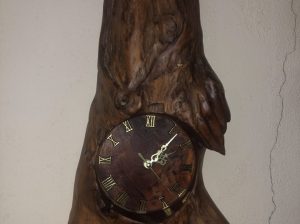 Natural wood Japanese wall clock