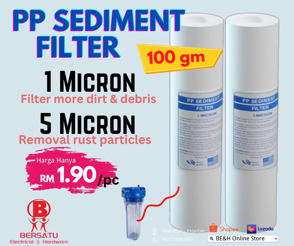 KoreaTech PP 1 & 5 Micron Sediment 10″ Filter Replacement